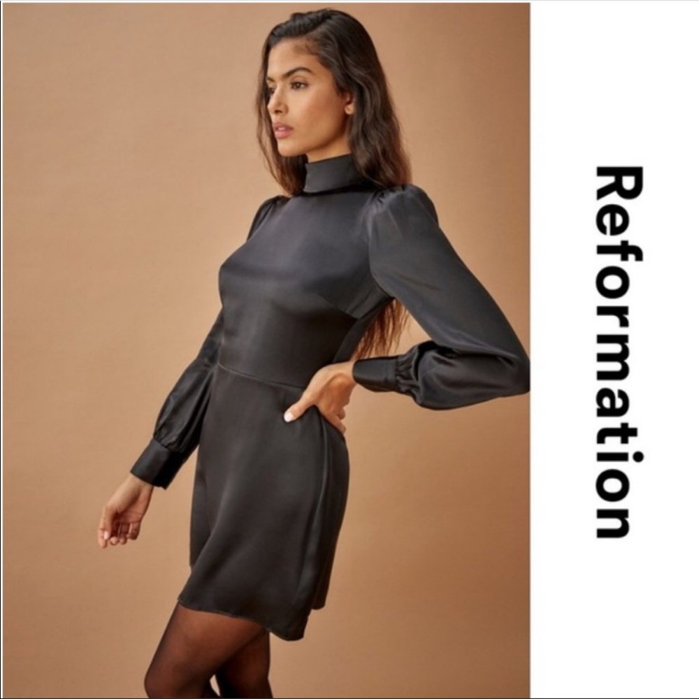 Reformation Kim silk openback dress NWT